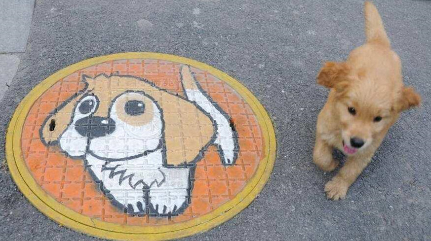  井蓋上竟然也可以畫(huà)畫(huà)